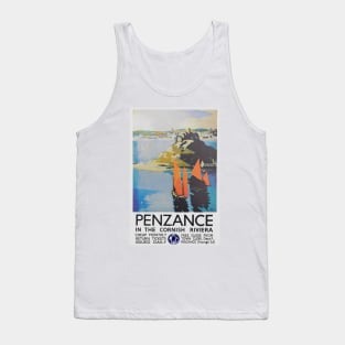 Vintage GWR travel poster advertising Penzance Tank Top